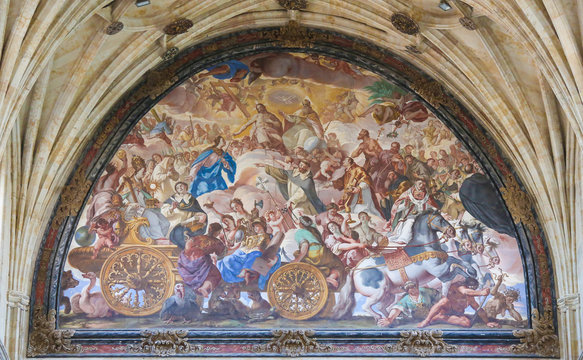 Fresco in the Convento de San Esteban in Salamanca, Spain