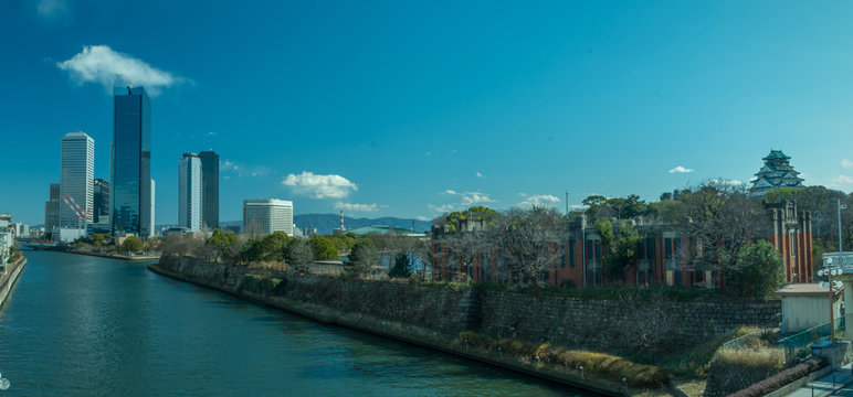 大阪城とOBP