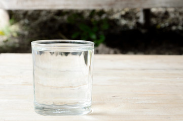 glass of purified water