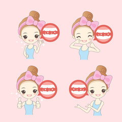  woamn with health teeth