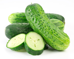 Cucumber isolated on white