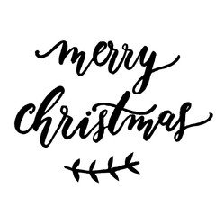 Merry Christmas lettering design. Vector illustration.