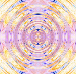 abstract circle pattern with isosceles cross in rosa and golden tones.