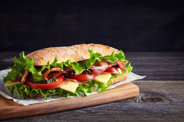 Frisches U-Boot-Sandwich