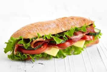 Photo sur Plexiglas Snack Sandwich sous-marin frais