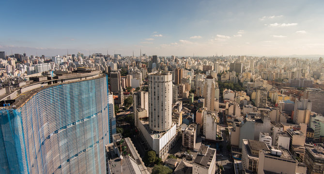 Sao Paulo Skyline with Famous Buildings