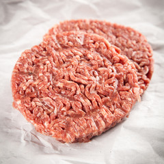 Minced beef for burgers