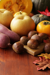 秋の食材　Japan autumn foods