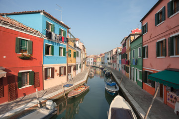 Obraz na płótnie Canvas view from the Burano island, Venice (vintage effect)