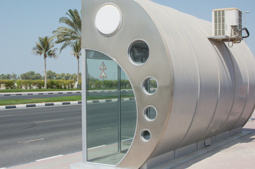 Cityscape Dubai, bus stop