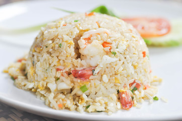 stir-fried rice with shrimp ,Thai food