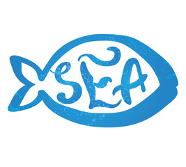 Vector illustration of a symbol sea fish