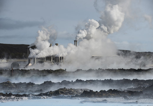 Smoke emitting from smokes tacks by sea