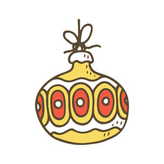 Christmas greeting card with christmas balls