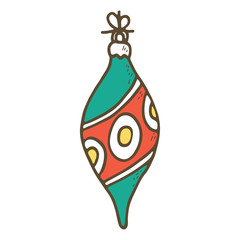 Christmas greeting card with christmas balls