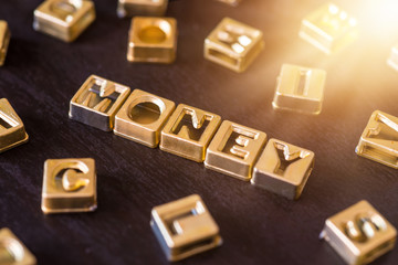 Letters forming the word money