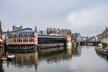 Fototapeta premium Ghent is the capital and largest city of the East Flanders province and after Antwerp the largest municipality of Belgium.