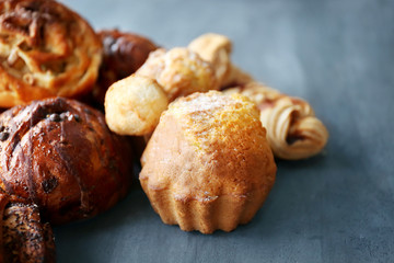 Bakery products on table