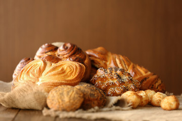Fresh bakery products, closeup