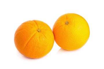 Orange fruit isolated on white background.