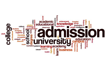 Fototapeta premium Admission word cloud