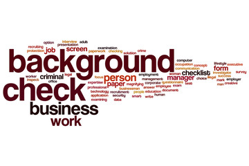 Background check word cloud