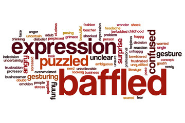 Baffled word cloud