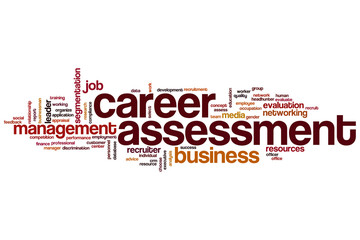Fototapeta premium Career assessment word cloud