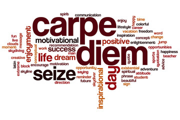 Carpe diem word cloud