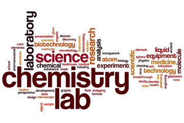 Chemistry lab word cloud