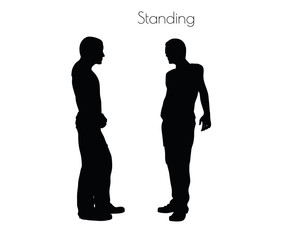 man in Standing  pose on white background