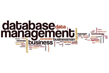 Database management word cloud