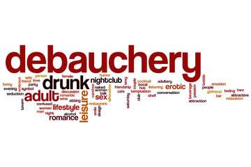 Debauchery word cloud