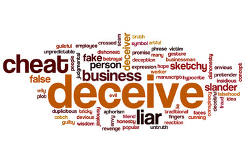 Deceive word cloud