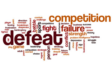 Fototapeta premium Defeat word cloud