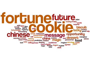 Fortune cookie word cloud