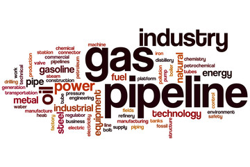 Gas pipeline word cloud