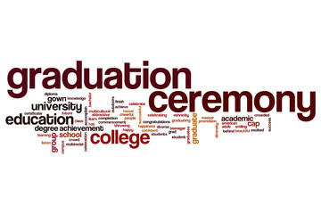Graduation ceremony word cloud