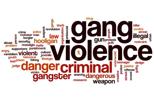 Gang violence word cloud
