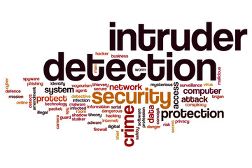 Intruder detection word cloud