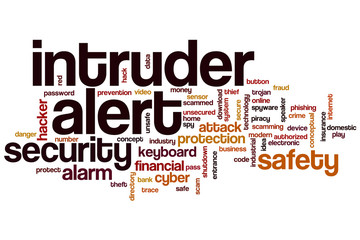 Intruder alert word cloud