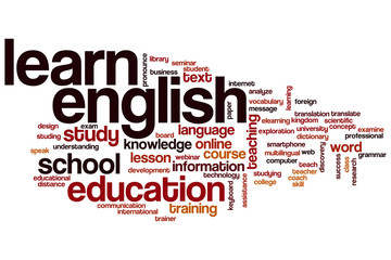 Learn english word cloud