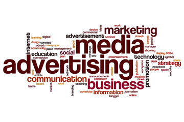 Media advertising word cloud