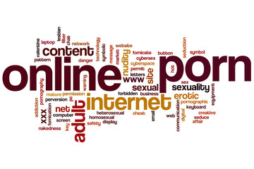 Online porn word cloud