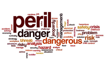 Fototapeta premium Peril word cloud