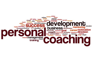Personal coaching word cloud
