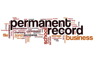 Permanent record word cloud