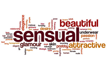 Sensual word cloud