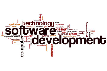 Software development word cloud