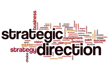 Strategic direction word cloud